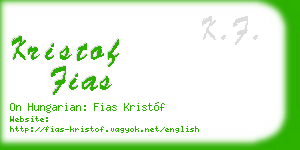 kristof fias business card